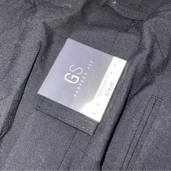 GS Perfect Fit Mens BNWT Big & Tall Black Dress Pants $78 Traditional Fit 54x32 - Picture 3 of 3